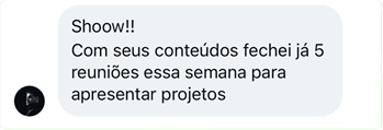 Depoimento de cliente 1